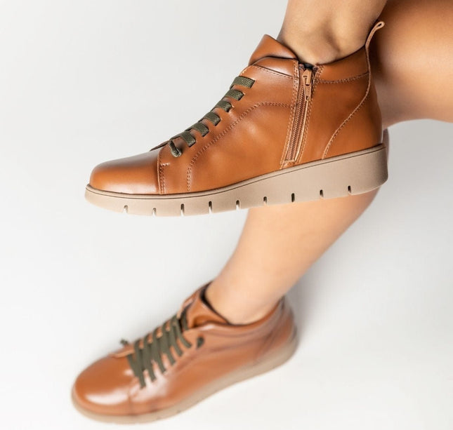 NUCIA CUERO/ELAST. KAKI-1